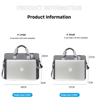 Sac pour ordinateur portable moderne et simple en polyester de 14 pouces et 15,6 pouces avec housse d'ordinateur portable imperméable portable, sac à main de style professionnel