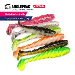 <span class=keywords><strong>Leurre</strong></span> <span class=keywords><strong>souple</strong></span> artificiel en PVC <span class=keywords><strong>pour</strong></span> la pêche en eau douce, 5,5 cm, 6,5 cm, 7,5 cm, 1,4 g, 2,2 g, 3,4 g, queue en T, <span class=keywords><strong>pour</strong></span> achigan, rockfish, snapper - Product Image 1