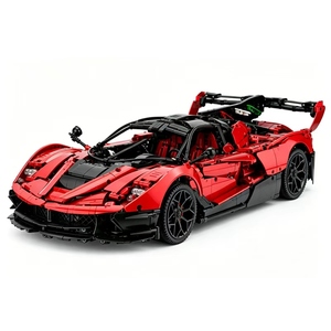 Set di Blocchi da Costruzione Personalizzabile 1:8, 4058 Pezzi, <span class=keywords><strong>Modello</strong></span> di Auto Sportiva Tecnica Rossa in ABS, Giocattolo Puzzle Fai-da-Te, Regalo di Natale - Product Image 4