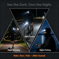 Cagoule LED thermique en polaire coupe-vent pour le cyclisme, la course nocturne, la course à pied et le ski