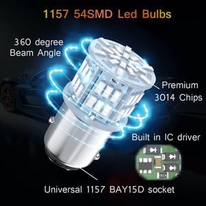 หลอดไฟ LED 12V-24V 1157 7528 2357 2057 BAY15D สำหรับเปลี่ยนหลอดไฟเบรก ไฟท้าย สำหรับรถยนต์ รถบ้าน รถพ่วง เรือ - Product Image 4