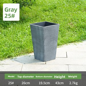 Grand bac carré vert pour plantes - Product Image 6