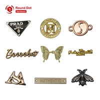 Étiquettes métalliques en alliage de zinc antirouille à coudre - Personnalisation de patchs avec logo de marque pour chaussures de créateurs