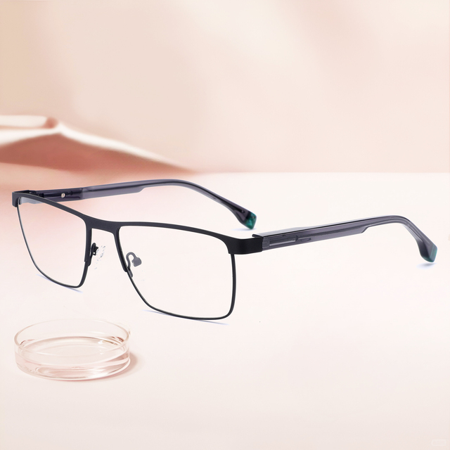 2025 Men's Fashionable Retro Square Classic Optical Spectacle Frames Wholesale Eye Glasses with Metal Optical Frames