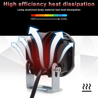 JHS OEM Luces LED Cuadradas de 3 Pulgadas y 40W para Motocicleta, Camioneta, SUV, UTV, Luces Auxiliares Antiniebla para Conducción Todoterreno