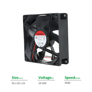 Sunon อินเวอร์เตอร์ตู้พลาสติกสำหรับ PF92252B1-1000C-A99ขนาด92x92x25มม. 24VDC 205mA 5.16วัตต์4500รอบต่อนาที75.0CFM - Product Image 2