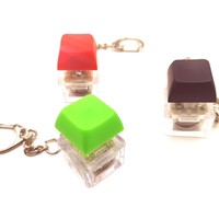 YIWUPOWER Lighting Porte-clés en plastique pour clavier mécanique avec boutons anti-stress à haute transparence, pour soulager l'ennui des doigts