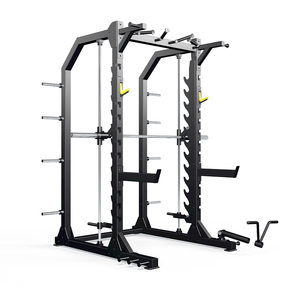 Rack de musculation multifonction Commercial <span class=keywords><strong>Smith</strong></span> Power Rack Combo 50*100mm, robuste, avec rack à squats gratuit, capacité 500kg, noir mat - Product Image 1