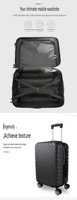 Vente en gros d'usine, valises de voyage rigides de 20 pouces, design tendance, ABS PC pp, style professionnel, Chaps