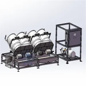 4 Positions 55 Gallon Drum Washer Automatic 200L Barrel Washer