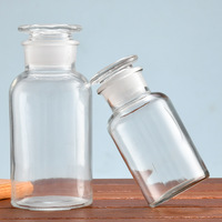 Bouteille en verre marron transparent avec bouchon en liège, style apothicaire vintage, pour stockage de thé, contenances 60, 125, 250, 500, 1000 ml, vente en gros