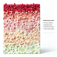 Mur de fleurs artificielles 5D en tissu à rouler Rose Blanche, toile de fond de mariage, décoration d'événements, banquet, accessoires de vitrine florale, réaliste