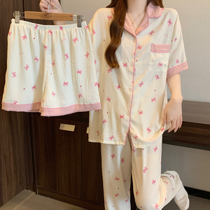 Graziosa <span class=keywords><strong>camicia</strong></span> <span class=keywords><strong>da</strong></span> <span class=keywords><strong>notte</strong></span> stampata <span class=keywords><strong>da</strong></span> donna alla moda Casual a <span class=keywords><strong>manica</strong></span> <span class=keywords><strong>corta</strong></span> abito <span class=keywords><strong>da</strong></span> <span class=keywords><strong>notte</strong></span> con colletto comoda e leggera - Product Image 4