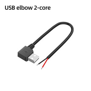 Single-Head Connector PVC Jacketed 3A <strong>Fast</strong> <strong>Charging</strong> Bare-End Wiring <strong>USB</strong> <strong>Plug</strong> 2-Core Power Cord and 4-Core Data Cable - Product Image 2