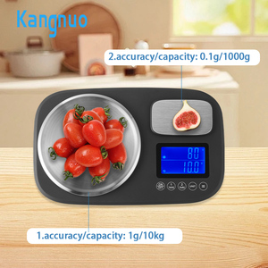 Balance de cuisine électrique numérique à deux plateformes en acier inoxydable avec écran LCD de style nouveau - Product Image 6