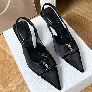 Customized High Quality Patent Leather Slip On Summer <b>Sandals</b> With 6 Cm Stiletto Heels Women Formal Shoes For <b>Evening</b> Events - Product Image 1