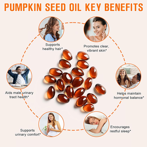 Rosebest China Fabriek Groothandel Bulk Biologische 2-in-1 Pompoenzaadolie Zachte <span class=keywords><strong>Capsules</strong></span> met Saw Palmetto voor de Gezondheid van de Urinewegen - Product Image 5