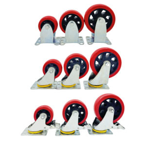 Herstellerangebot: Schwerlast-Kunststoff-Schwenkrolle 4 Zoll <span class=keywords><strong>100mm</strong></span> Rad mit Oberplatte und Bremse - Product Image 1