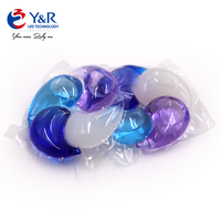 Capsules de lessive sans phosphate super concentrées 4 en 1, fonction lavage, protection des couleurs, adoucissant, parfum intense, OEM Doypack 50 pièces