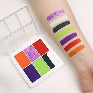 Customized Professional Water Based Aqua Festival Face Body Paint Palette For Halloween Makeup
