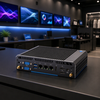 Mini PC industriel J6412 Quad-core 3*Gigabit Ethernet 4*RS232/485 Triple affichage Win10/11 Linux Contrôleur de montage mural VESA