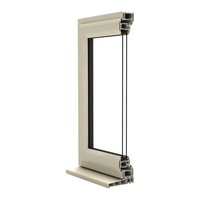 Fenêtre à battant en aluminium SJUMBO à double vitrage isolant, résistant aux ouragans, à rupture de pont thermique, avec manivelle