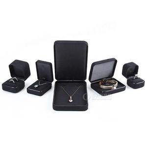 Boîte de présentation de bijoux en velours Emballage de magasin de détail Taille et couleur personnalisées - Product Image 2