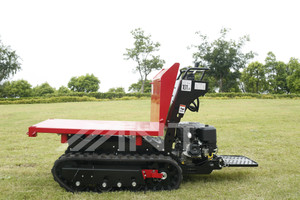 Mini Track Dumper Cargador de autodescarga hidráulico 1000kg Capacidad de carga pesada Power Barrow Bomba de BY1000-Piaton - Product Image 6