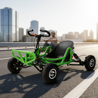 Go Kart Todoterreno de Cuatro Ruedas para Adultos, con Pedales, Motor de Gasolina de 2.2kW, Transmisión por Cadena, para Uso en Parques Infantiles