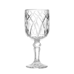 Unique Designed 185ml Lead Free Vintage Martini Cocktail Wine Glasses for Wedding Party