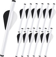 HT HUANTU Lot de 12 manchons thermorétractables de 2 pouces pour le remplacement des plumes de flèches en carbone, accessoires de chasse pour arc OEM