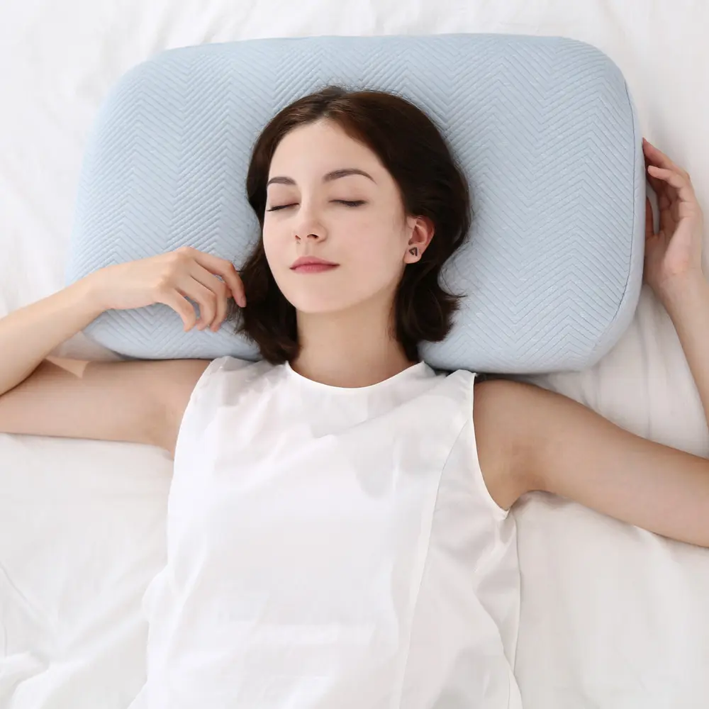Almohada Para Dormir Con Memoria Ortopedica Suave Para Cuello Cara Anti Edad NEW 