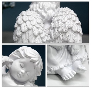 Decorazioni per la casa cherubino statua angelo in preghiera <span class=keywords><strong>con</strong></span> <span class=keywords><strong>ali</strong></span> statua da giardino statuetta di angelo in resina per bambina - Product Image 2