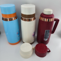 Termos Vakum Dinding Ganda Plastik 1.8l Botol Plastik Vakum Terisolasi Anti Pecah untuk Air Panas Dingin, Cocok untuk Kantor dan Rumah