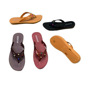 Tongs pour femmes en EVA multicolores avec accents métalliques, élégantes, pour un usage quotidien et de loisirs en été/printemps, écologiques - Product Image 4