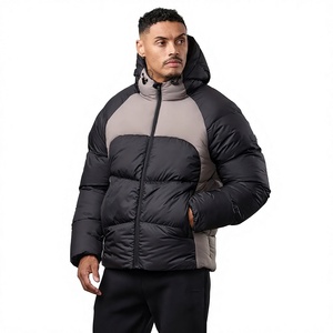 Custom High Quality <b>Cropped</b> Winter Down Men's and Women's Hooded Waterproof <b>Puffer</b> <b>Jacket</b> with Zipper Closure - Product Image 1