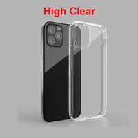 Coque de téléphone en gros pour iPhone, coque transparente en TPU ultra fine, coque transparente en TPU pour iPhone 15 14 13 12 11 Pro Max