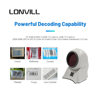 Escáner de Código de Barras de Sobremesa LONVILL con Múltiples Interfaces USB y Puerto de Teclado Serial para Comercios Minoristas y Tiendas de Conveniencia