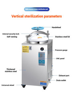 Weiai 35l Industriële Verticale Stoomsterilisator Voedselfles Paddestoelsubstraat Retort Machine Autoclaaf Stoomsterilisatie - Product Image 5