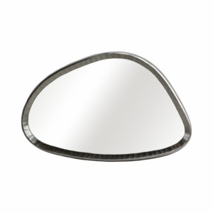 Specchio da parete asimmetrico con cornice moderna in metallo per camera da letto, bagno e decorazione vanità - Product Image 1