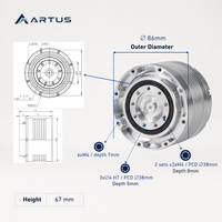 Actionneur de joint robotique planétaire 40 Nm 86 mm CAN/CAN FD Module de joint intégré APM-086-120-R36 pour robots humanoïdes et industriels