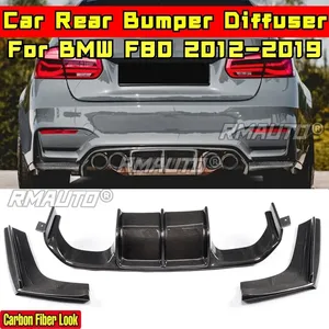 Kit carrosserie pour BMW F80 2012-2019, diffuseur de pare-chocs pour BMW F30, kit carrosserie noir brillant, style sport, diffuseur, séparateur, accessoires de voiture - Product Image 4