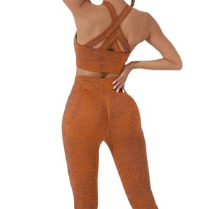 Ensemble de sport personnalisé pour femmes, combinaison d'entraînement taille haute pour le contrôle du ventre Ensembles d'entraînement pour le yoga, la gym et la course à pied - Product Image 3