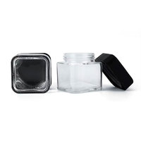 Vente en gros de pots en verre colorés de 3,5 g, 5 g, 7 g, pot en verre vert foncé avec bouchon résistant aux enfants pour bonbons et gommes