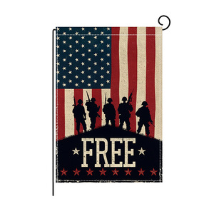 Independence Day <b>Memorial</b> Day Garden Flag Decoration Indoor Outdoor Hanging American Holiday Banner Polyester Fabric - Product Image 1
