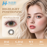 Lentilles de contact colorées OEM en gros, stabilisées par rotation, 14,5 mm, jetables quotidiennes, HEMA, fournisseur d'usine de cosmétiques