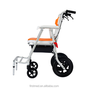 Sedia Comoda Pieghevole <span class=keywords><strong>con</strong></span> Ruote in Lega di Alluminio per Uso Domestico - Sedia Portatile per WC e Doccia, Capacità 150KG per Anziani e Disabili - Product Image 3