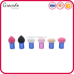 2018 Mignon <span class=keywords><strong>Champignon</strong></span> <span class=keywords><strong>Forme</strong></span> Bouffée éponge avec poignée De Couleur personnalisée - Product Image 2