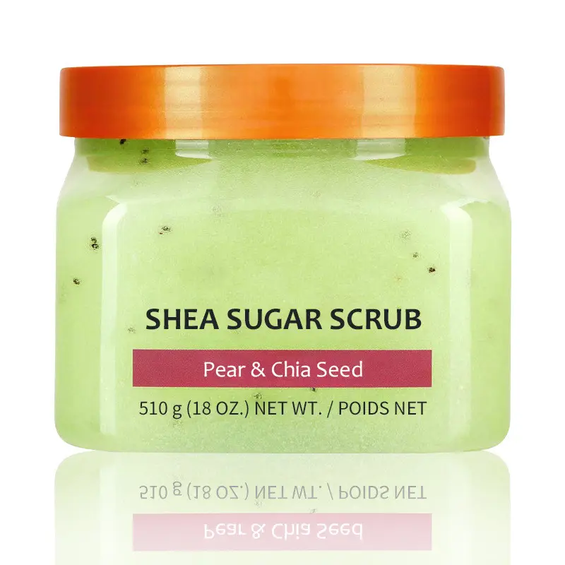 Private Label Shea Butter Scrub 510g lactulose frosting cream scrub fruit organic fruit whitening exfoliating sugar body scrub