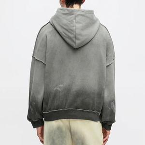 Hoodies unisexes en molleton épais et confortable, coupe courte, en coton, lavage enzymatique, style French Terry, pour fabricants de vêtements d'hiver - Product Image 2